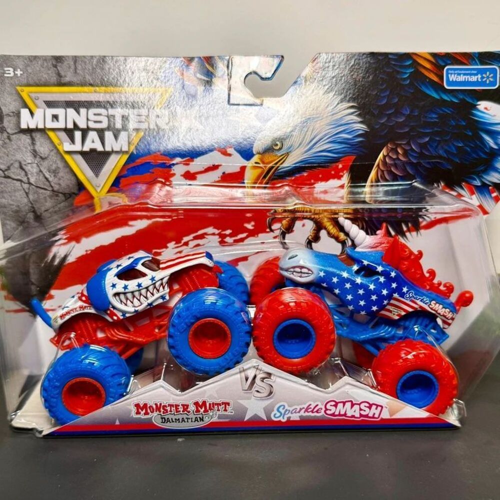 Monster Jam Monster Mutt Dalmatian & Sparkle Smash Stars & Stripes 2026 Series 2